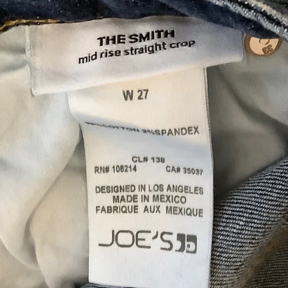Joe’s Jeans Mid Rise Straight Crop - Picture 3 of 5